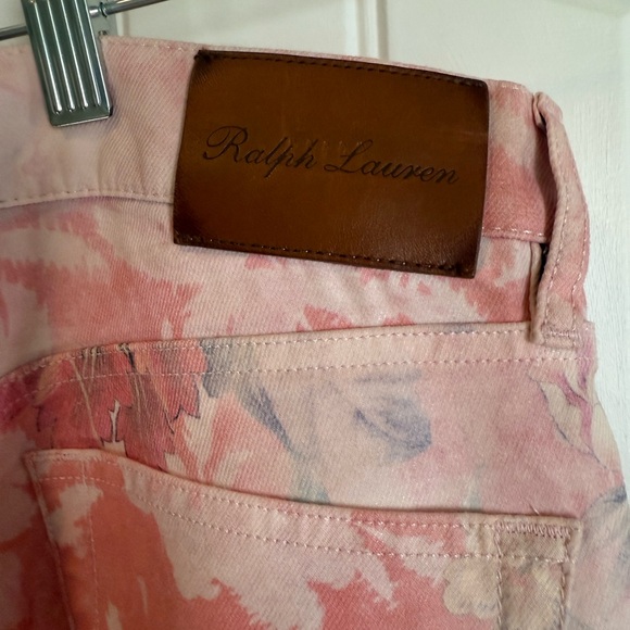 Ralph Lauren Pastel Pink Floral Jeans SZ28 - Picture 4 of 6